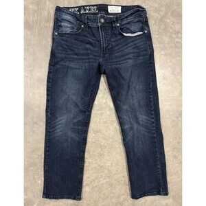 TK Axel Jeans Mens 32x30 Slim Boot Cut Denim Blue Dark Wash
